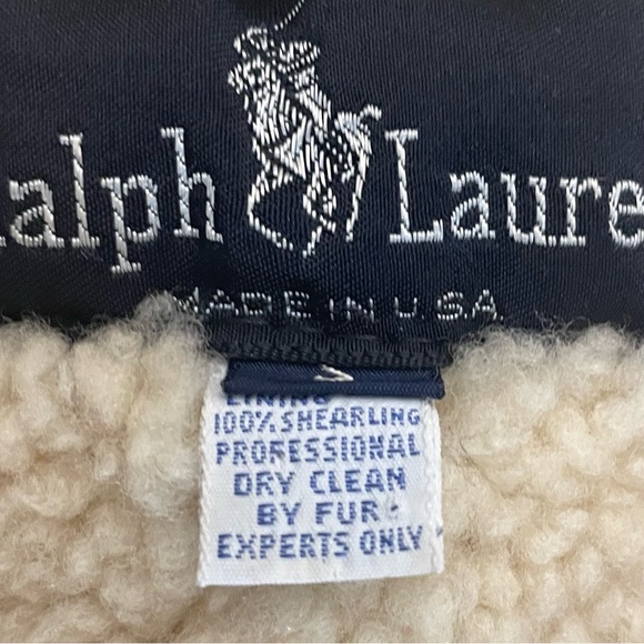 Vintage 90s Polo Ralph Lauren Wool Plaid sherling Lining Jacket made in USA - Picture 4 of 10